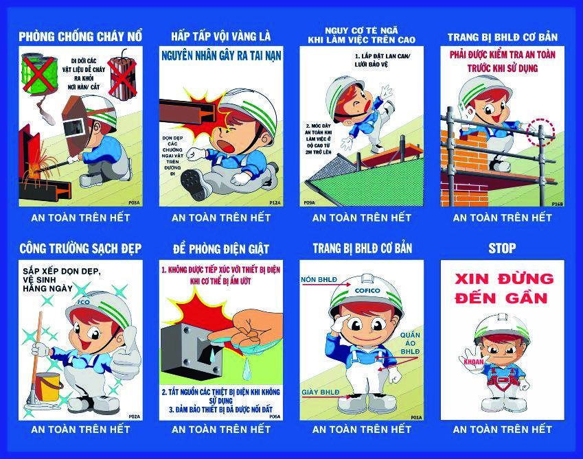 Bảng quy định an toàn lao động trên công trường